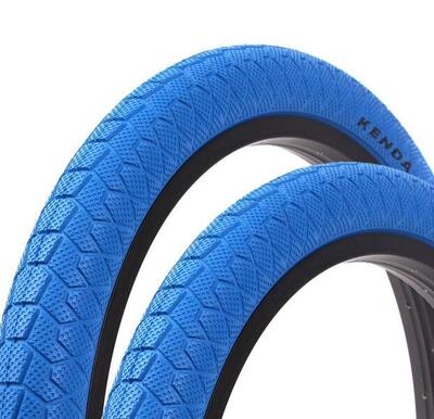 Bmx banden set kenda 20 inch x 1,95 inch blauw