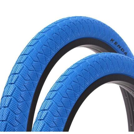 Zestaw opon BMX KENDA 20 cali x 1,95 cala niebieski