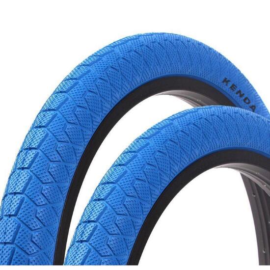 Zestaw opon BMX KENDA 20 cali x 1,95 cala niebieski