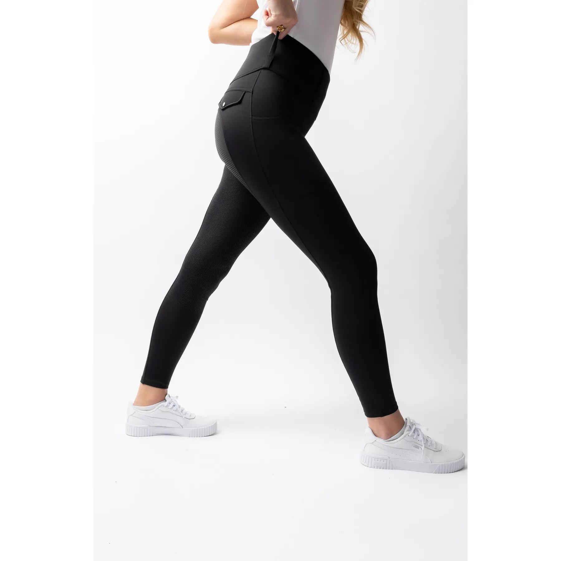Pantaloni da equitazione full grip da donna Horze Anya 2/7