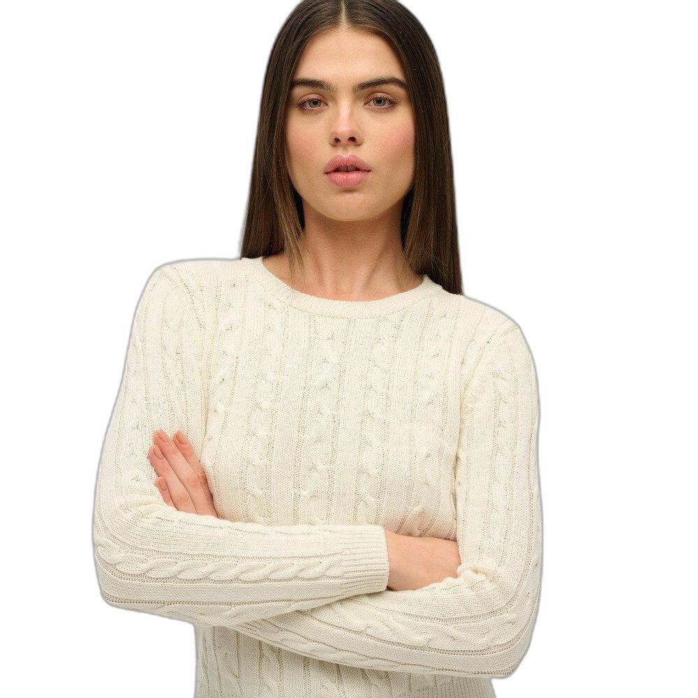 Jersey de canalé fino esenciales con cuello redondo para mujer Superdry 5/5