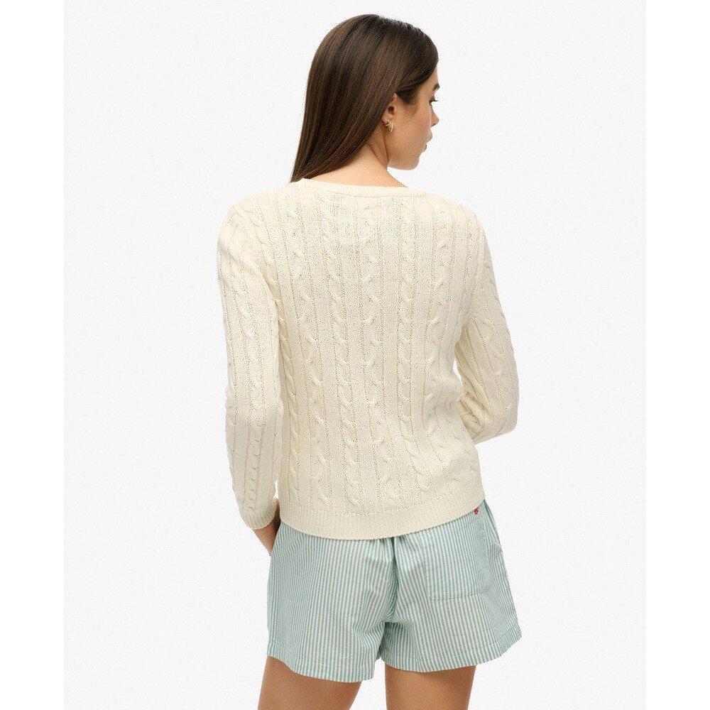 Jersey de canalé fino esenciales con cuello redondo para mujer Superdry 4/5