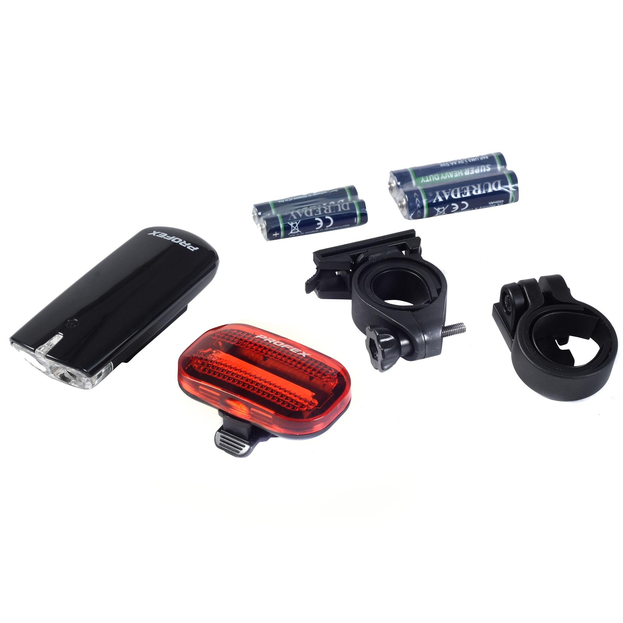 Zestaw lampek rowerowych Profex 15 Chip LED, przód + tył 6/6