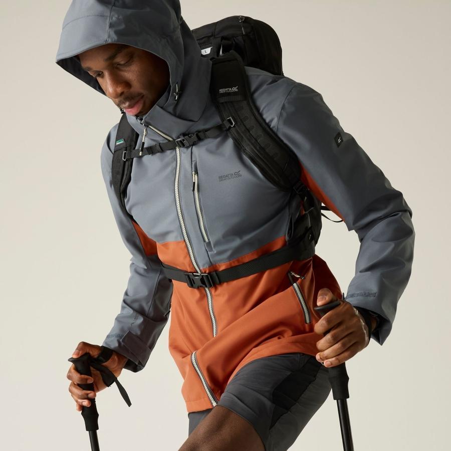 Veste de randonnée imperméable à capuche et à panneaux Bosfield pour homme 6/7