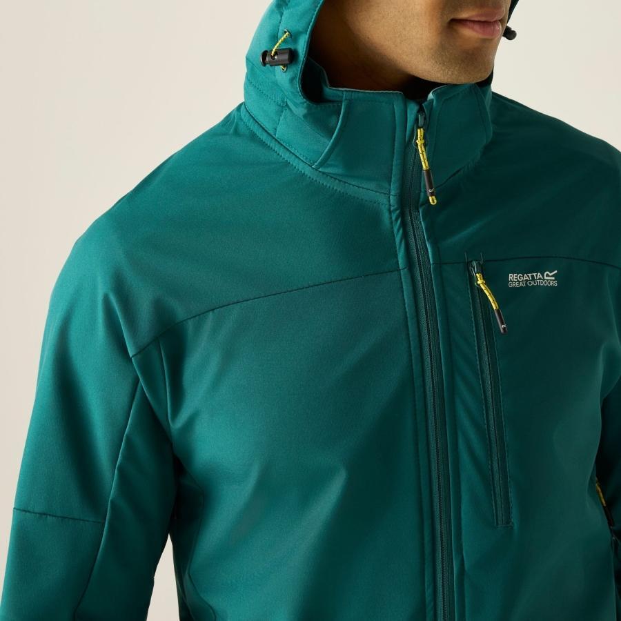 Giacca softshell impermeabile con cappuccio Arana da uomo 7/7
