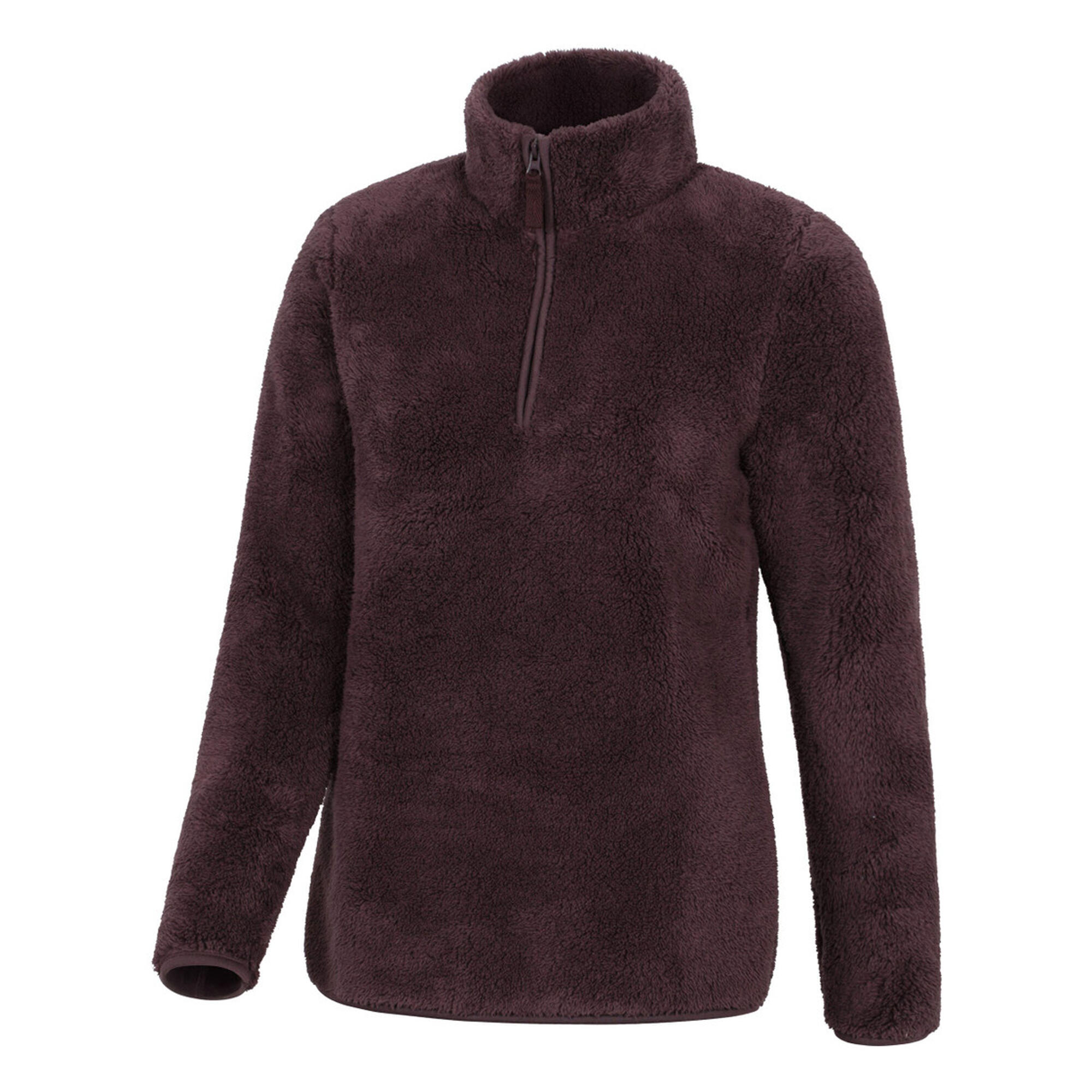 Felpa In Pile Cerniera Ad Un Quarto Donna Mountain Warehouse Marrone 3/4