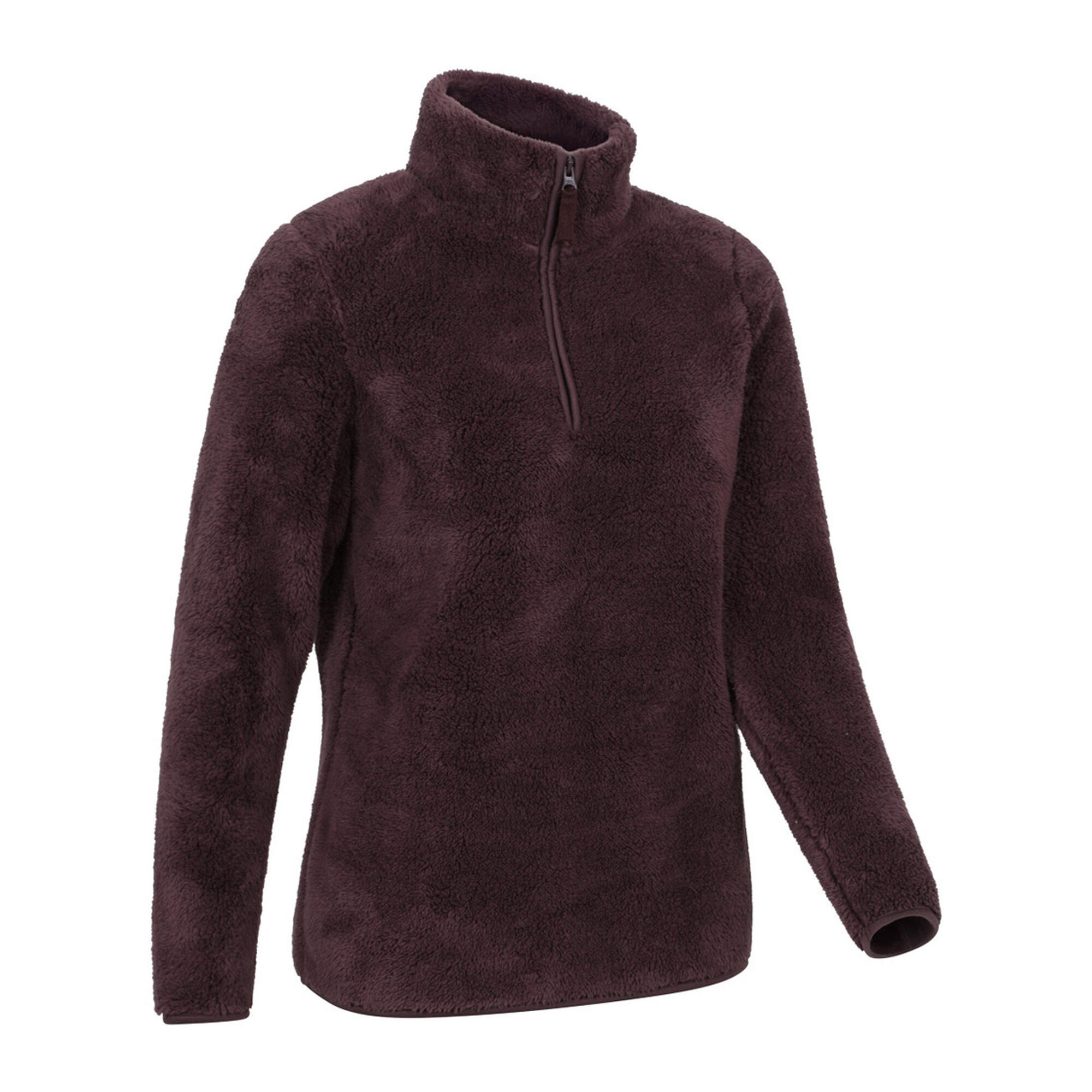 Felpa In Pile Cerniera Ad Un Quarto Donna Mountain Warehouse Marrone 4/4