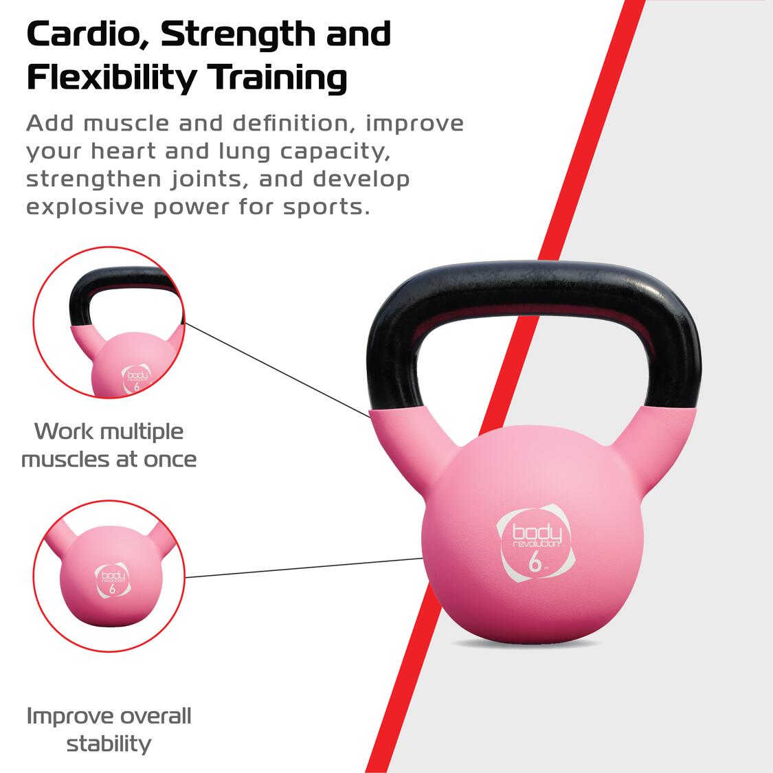 Body Revolution 6 kg neopreen kettlebell 4/6