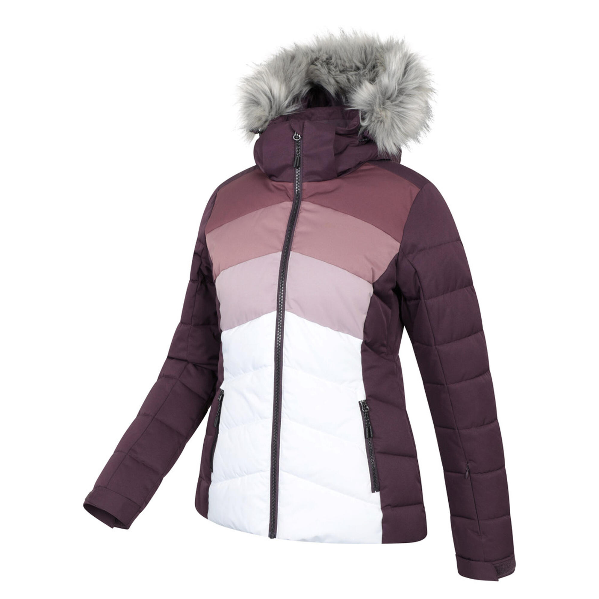 "Cascade" Skijacke Wattiert für Damen dunkellila 3/4