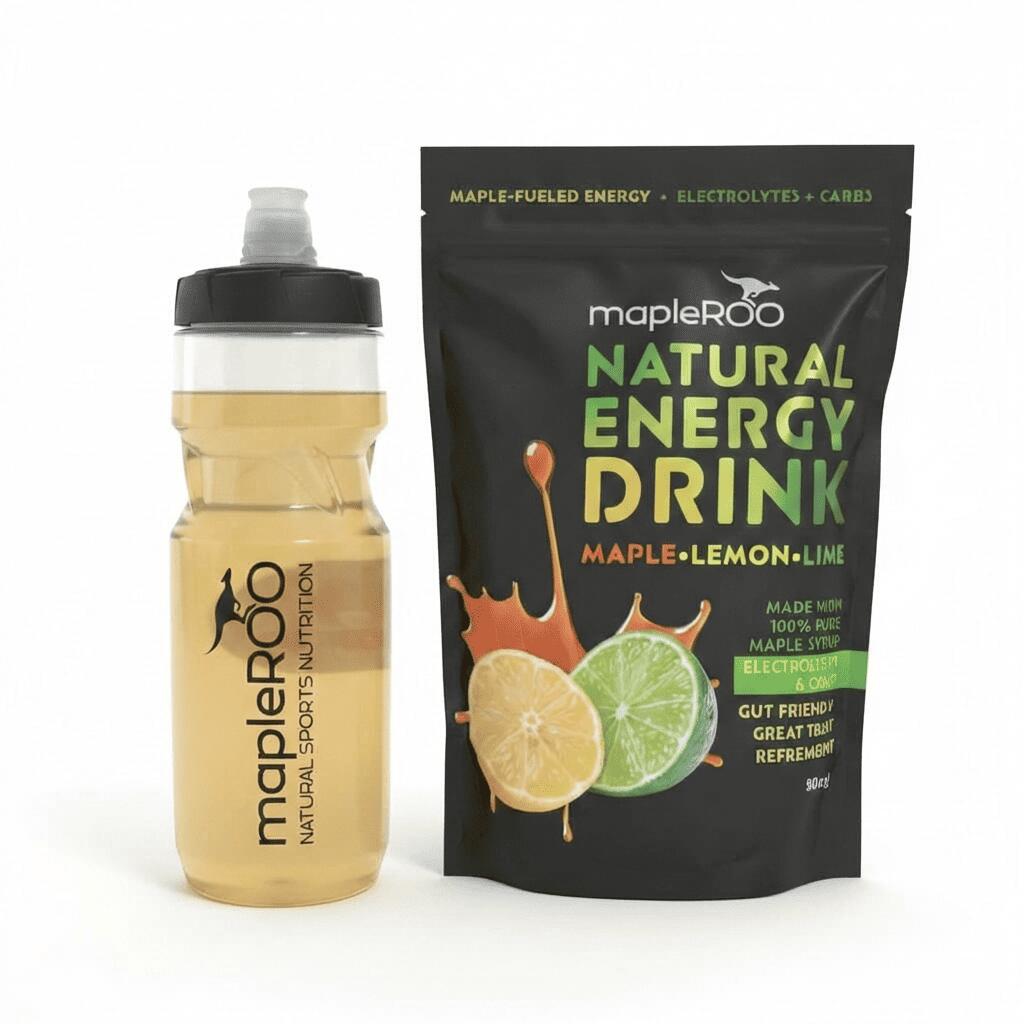 mapleROO NATURAL ENERGY & ELECTROLYTES - Maple, Lemon Line | 500g bag