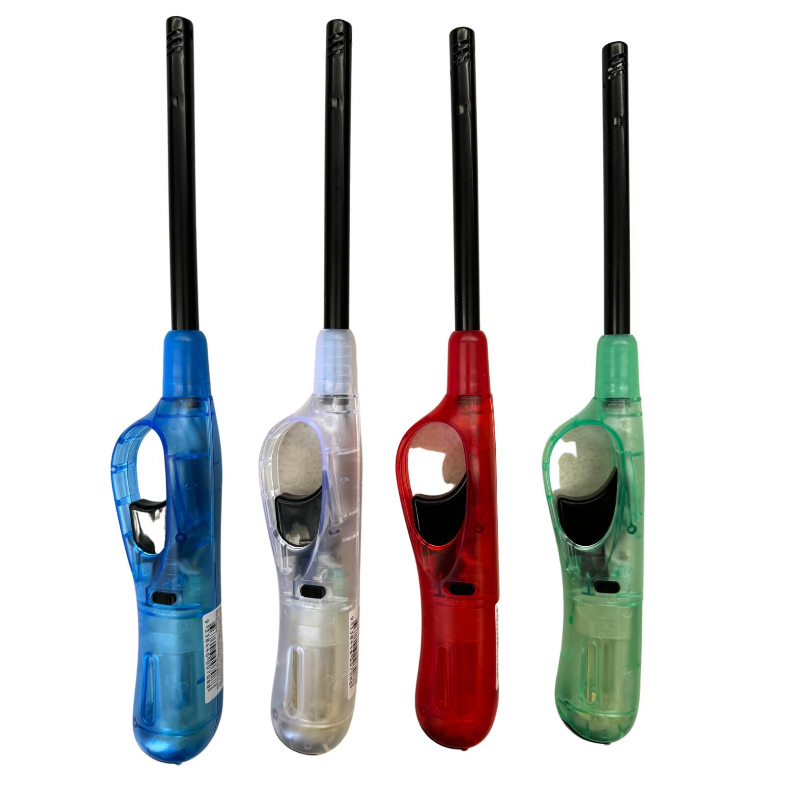 Clear Long Gas Lighter for BBQ Kitchen - Assorted Colours