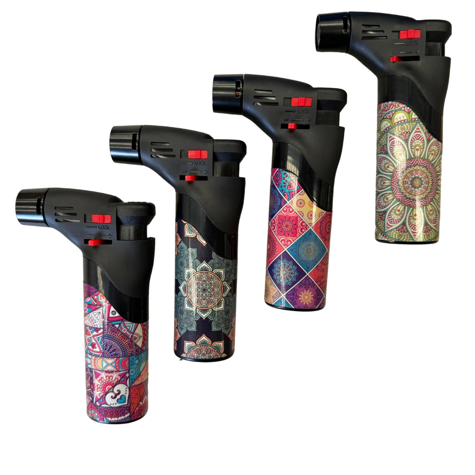 1x Jet Gas Lighter Torch w/ Refillable Butane- Assorted Colours