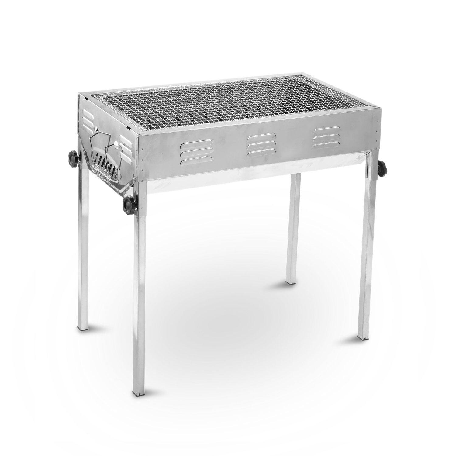 Portable Stainless Steel Charcoal BBQ Grill Set