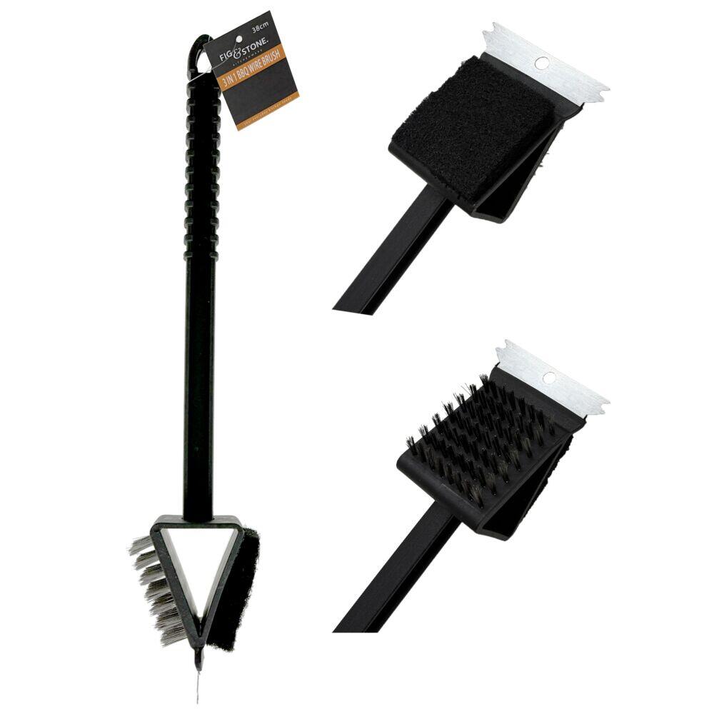 3-in-1 Double-Sided BBQ Grill Cleaning Brush — 38cm