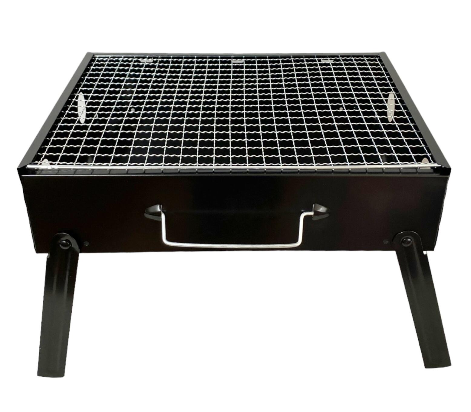 Mini Portable Foldable Charcoal BBQ Grill Outdoor - Matte Black