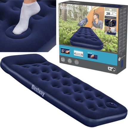 Matelas gonflable randonnée - 185x76x22 bleu