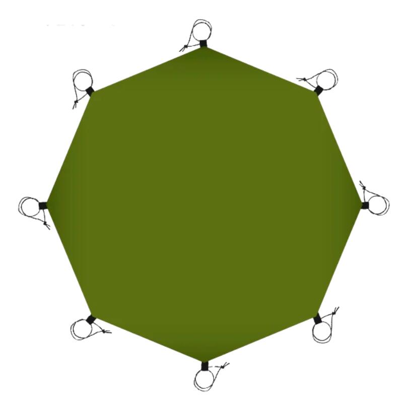 Camping Groundsheet with Waterproof Octagonal Oxford