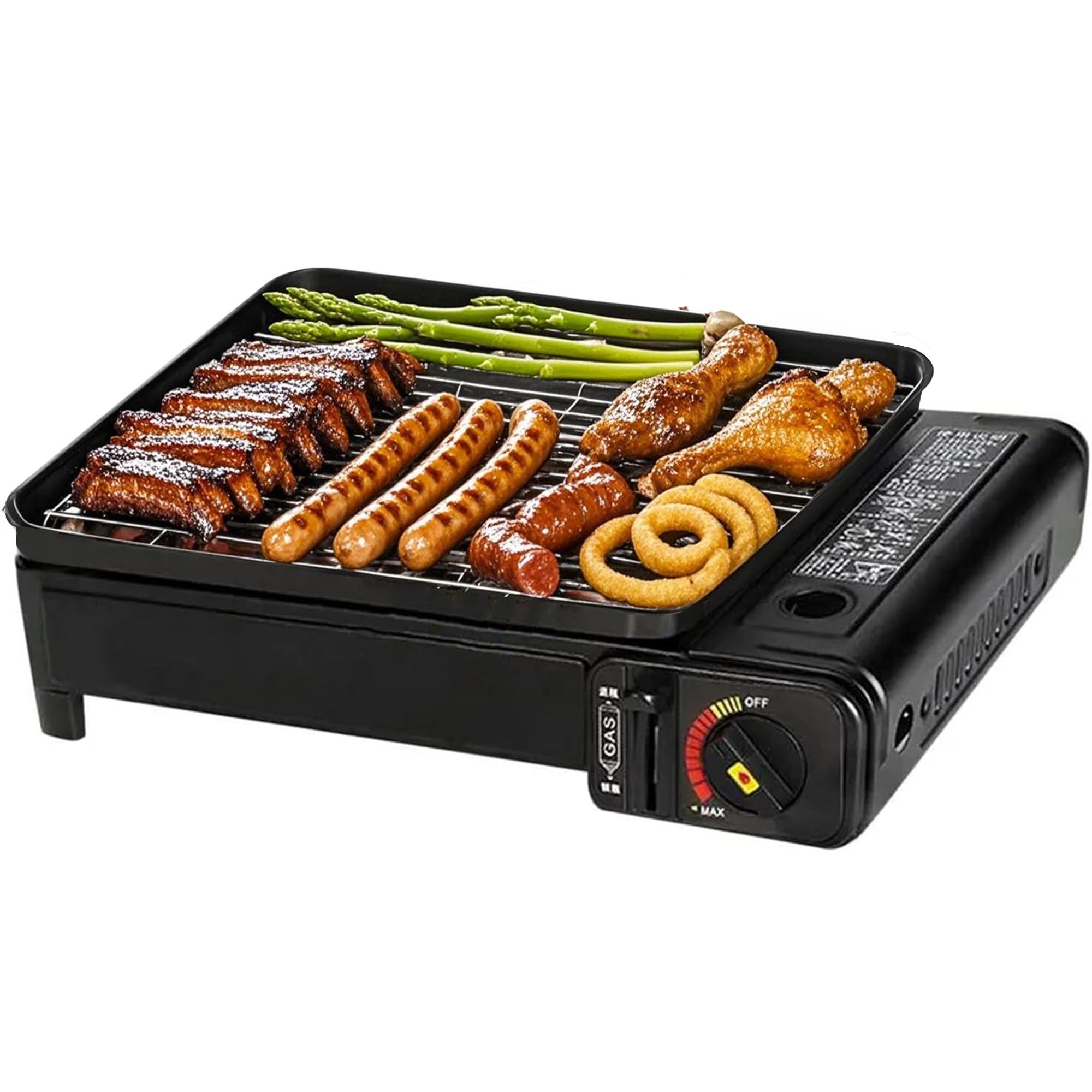 Portable Gas Grill with Removable Grate & Carry Case