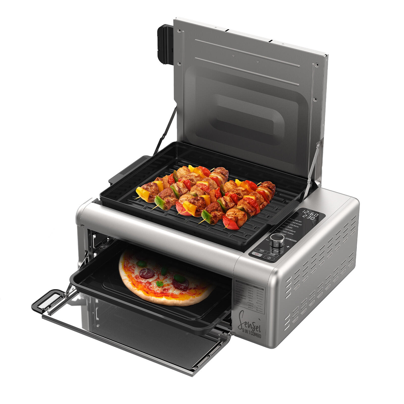 Kitchen 9-In-1 XL Flip Air Fryer Oven Grill Stainless Steel