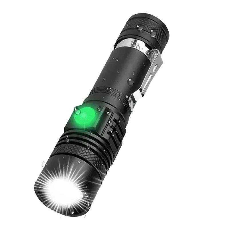 LED Flashlight with Rechargeable Zoom Aluminum