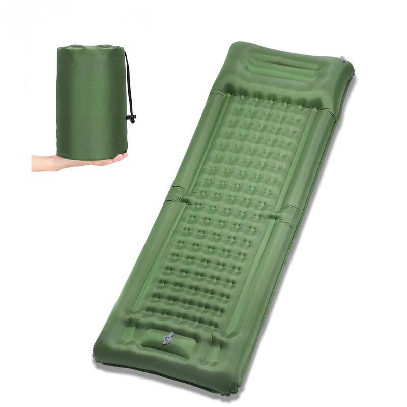 Inflatable Sleeping Pad with Thick Built-in Pump