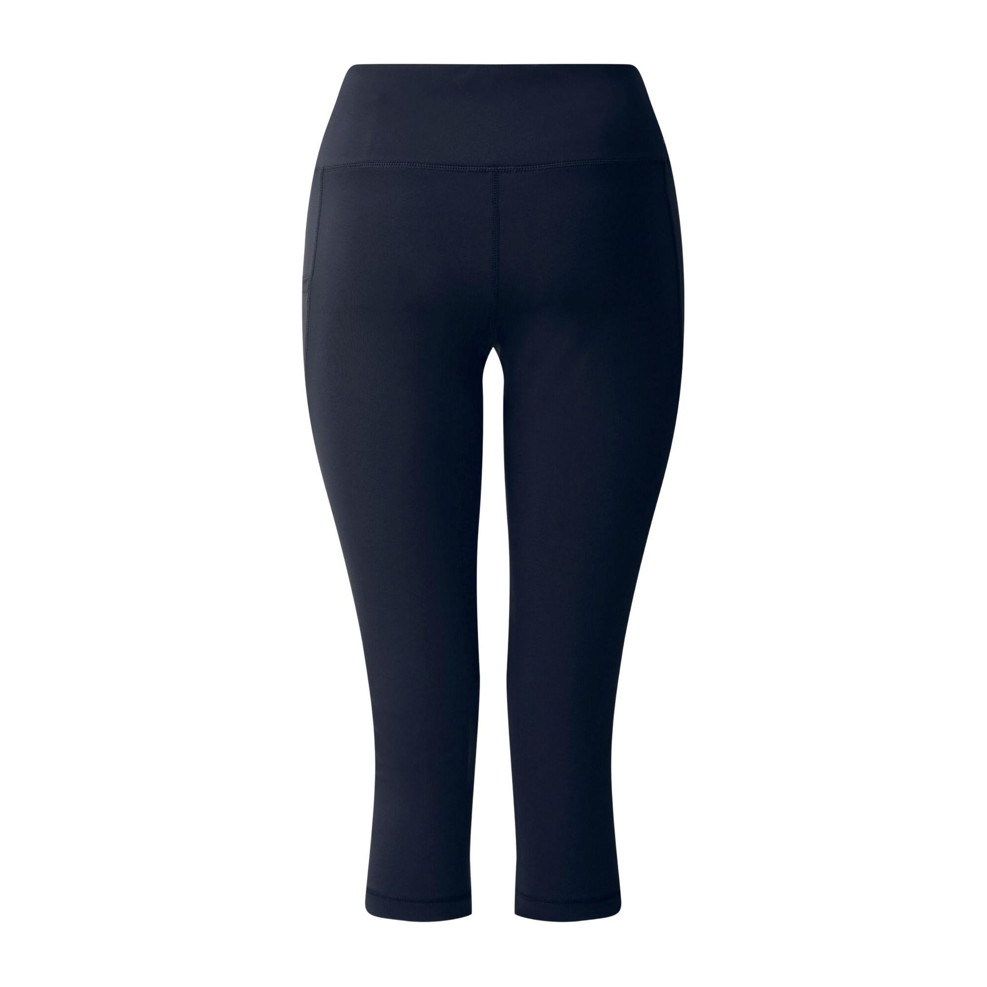 Womens/Ladies Influential II Plain 3/4 Leggings (Navy) 2/4