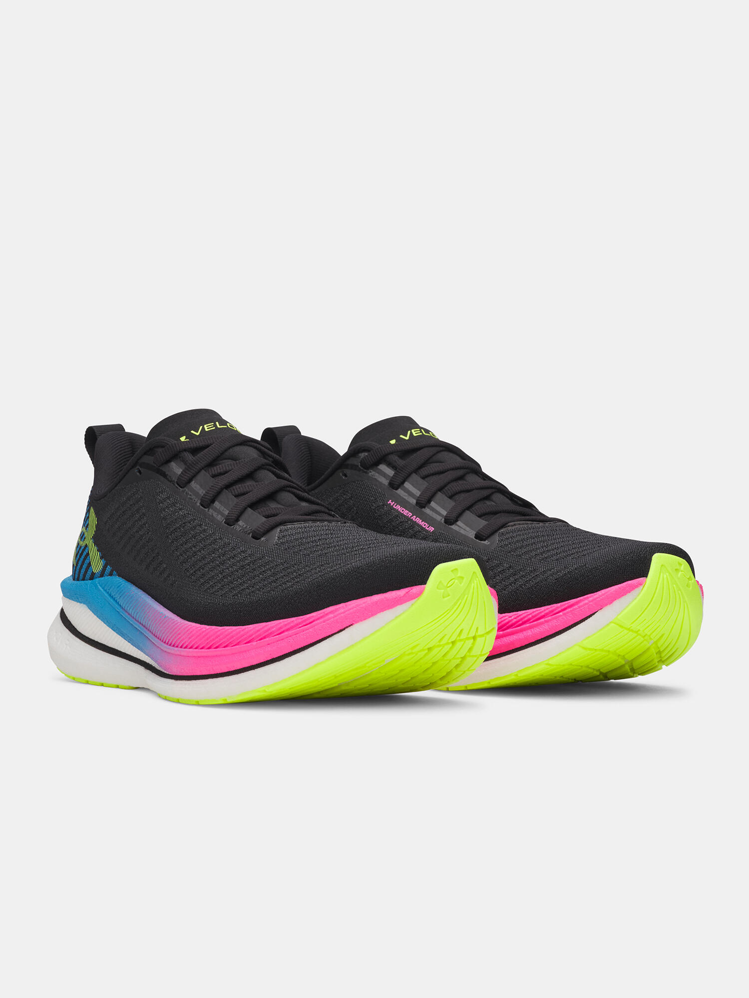Dames hardloopschoenen Under Armour Velociti SPD zwart/zwart/wit 3/7