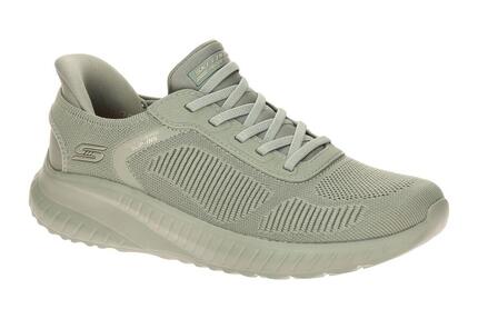 Skechers Bobs Squad Chaos Schuhe grün olive SLIP-INS 117497