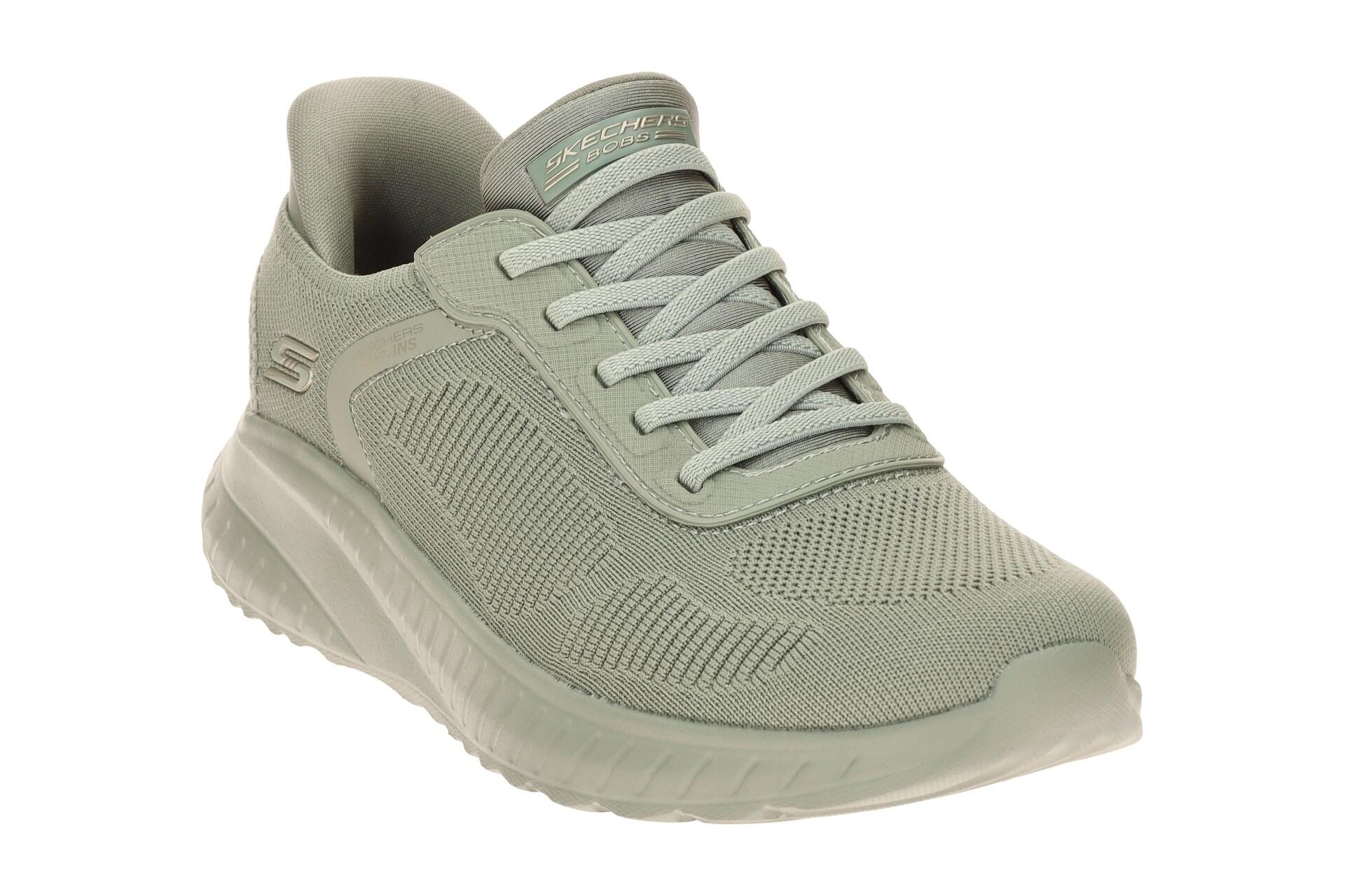 Skechers Bobs Squad Chaos Schuhe grün olive SLIP-INS 117497 3/7