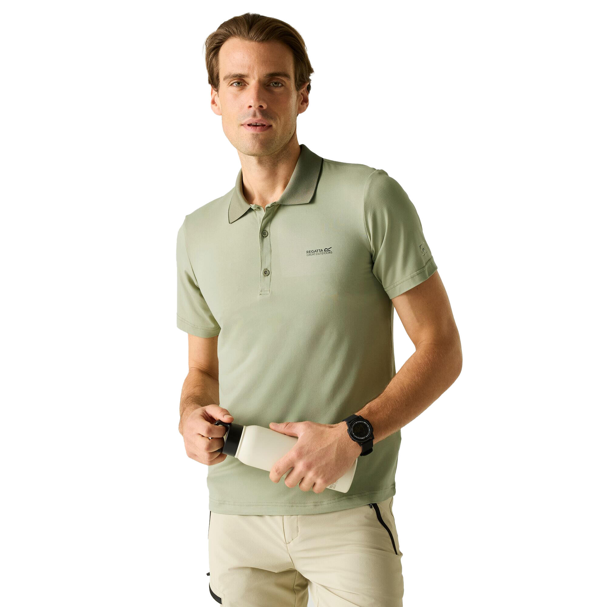"Maverik" Poloshirt für , Stretch Herren Leichter Salbei 4/5