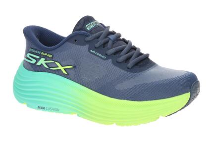 Skechers MAX CUSHIONING Schuhe blau Damen Slip Ins 129473