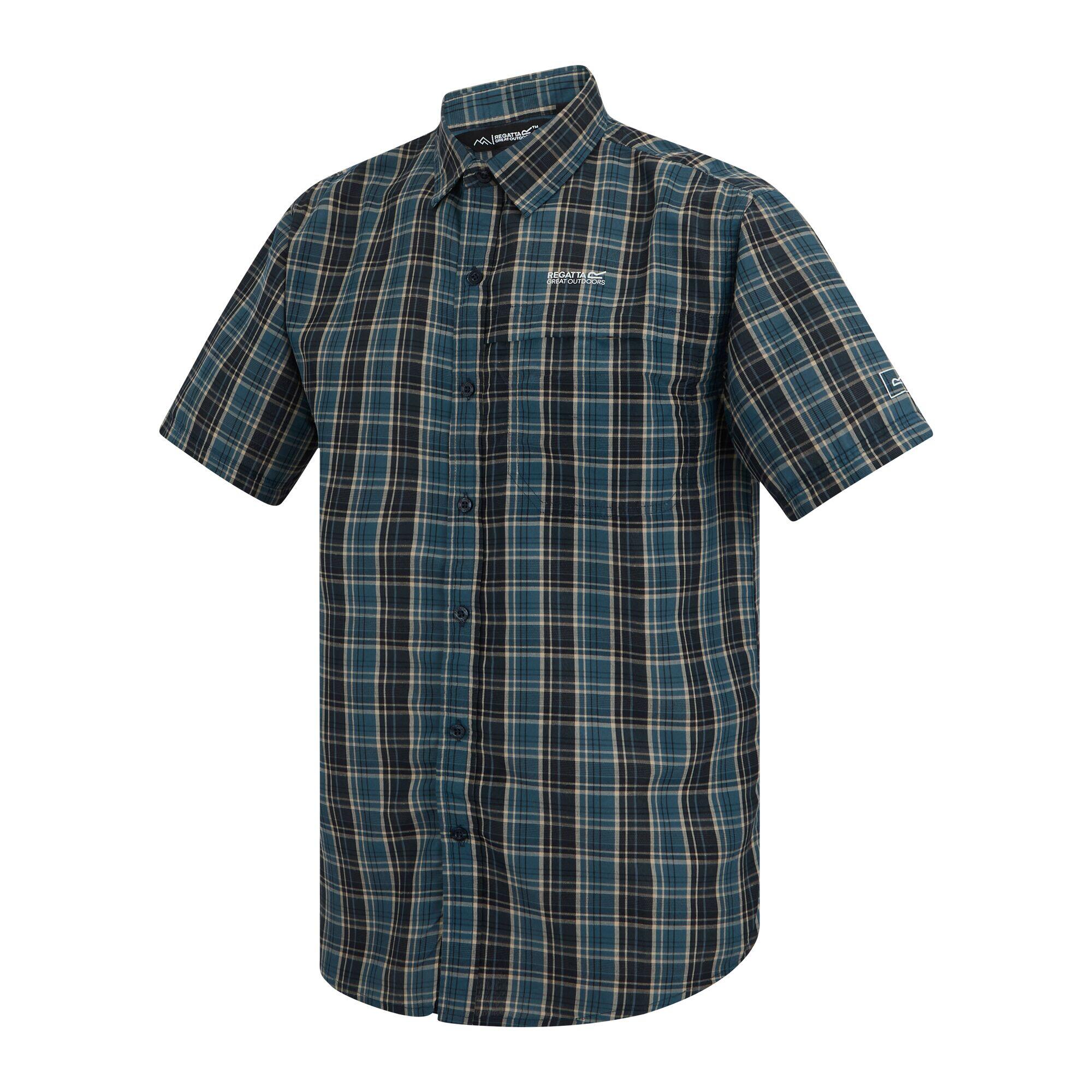 Chemise De Pêche Realtree Homme 3XL - Manches Courtes, Bleue à Carreaux - NEUVE