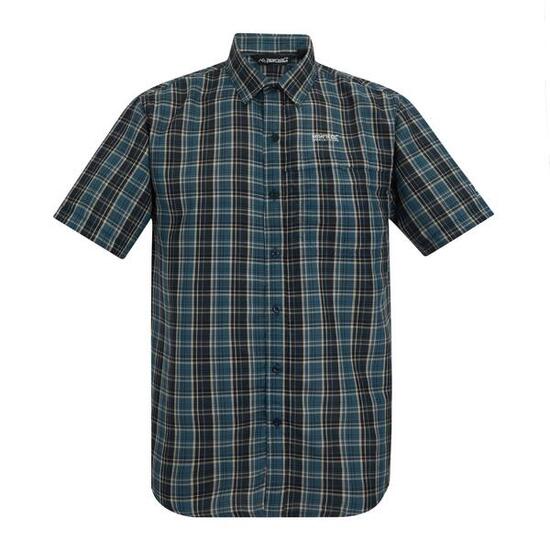 Chemise Manches Courtes Motif/style À Carreaux MINDANO Homme (Bleu Nuit)