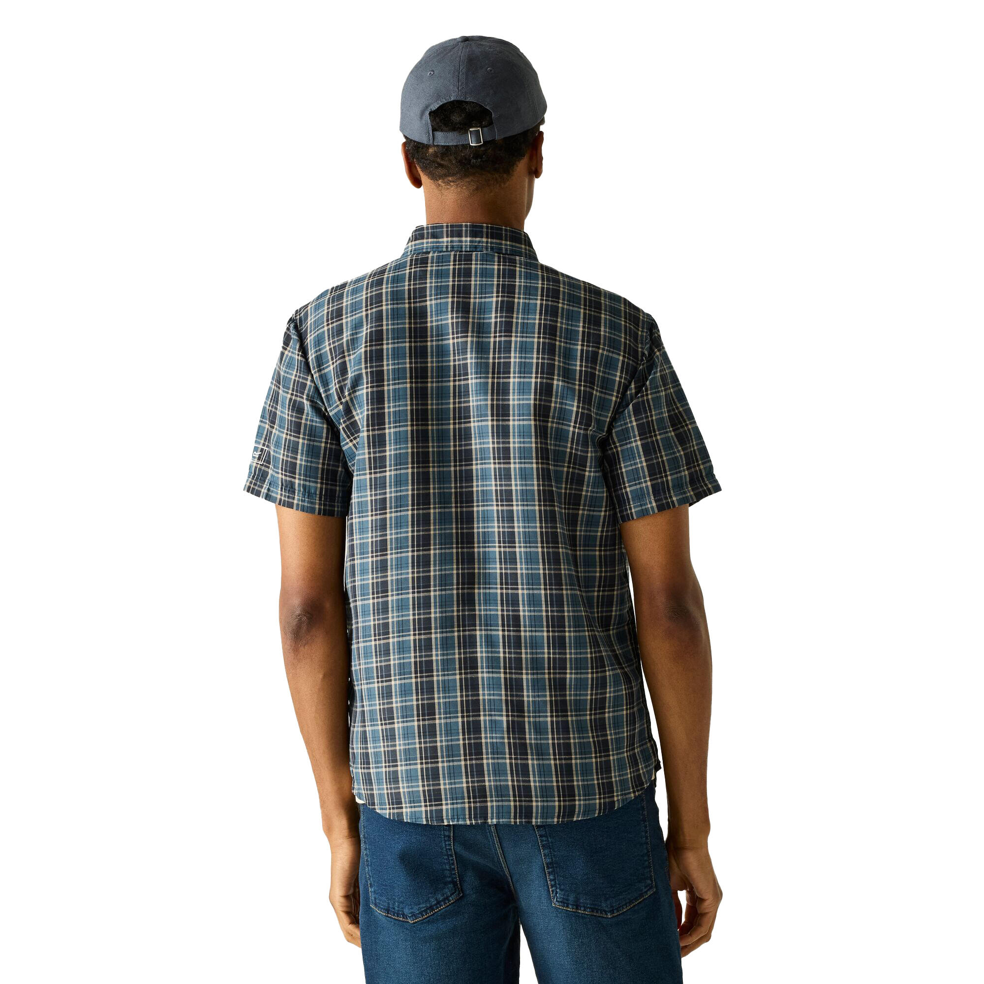 Chemise bleue à motif de tulipes pour homme - Orvieto