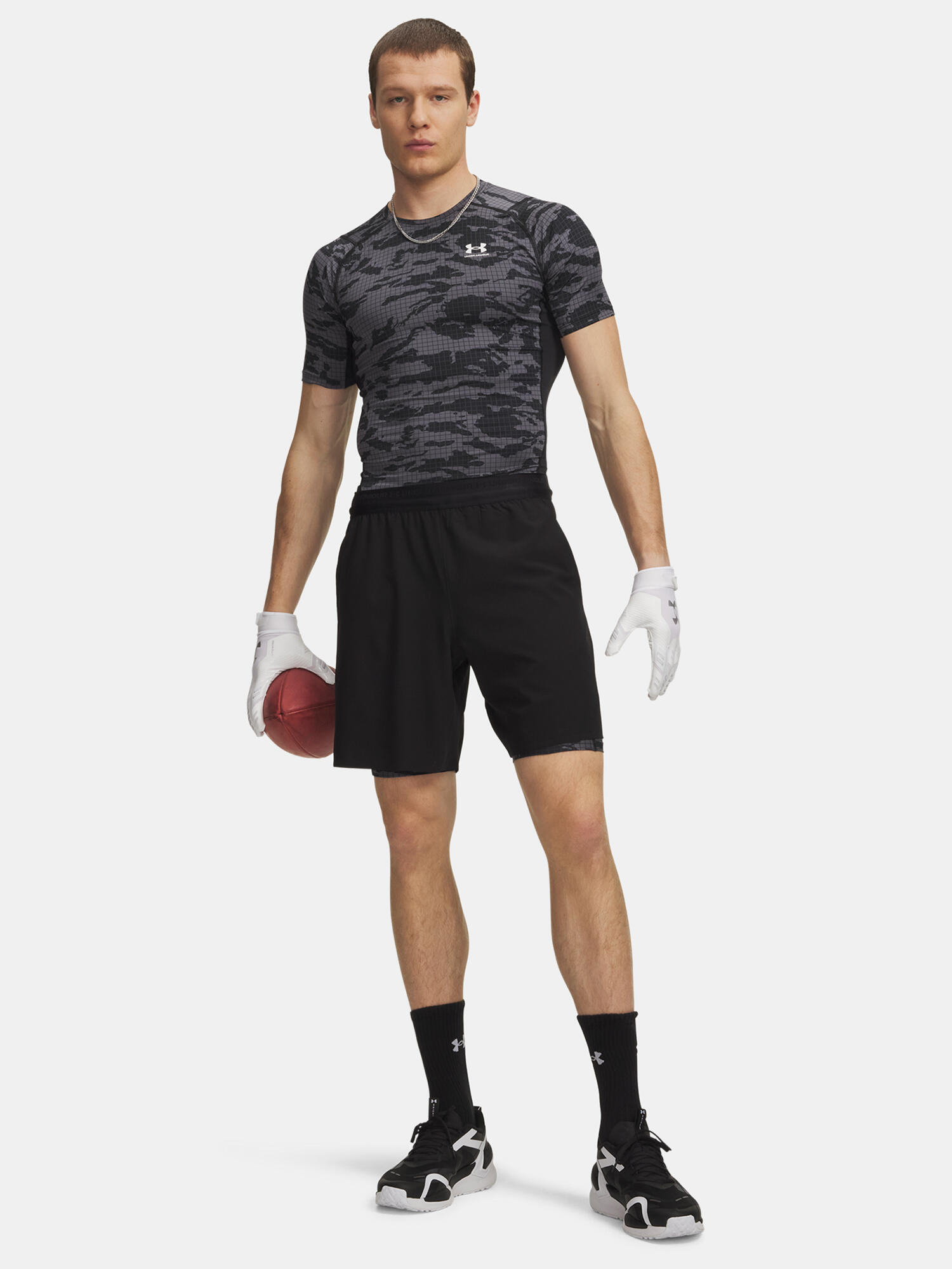 Pantaloncini da allenamento uomo Under Armour HG Printed Long Short 3/3