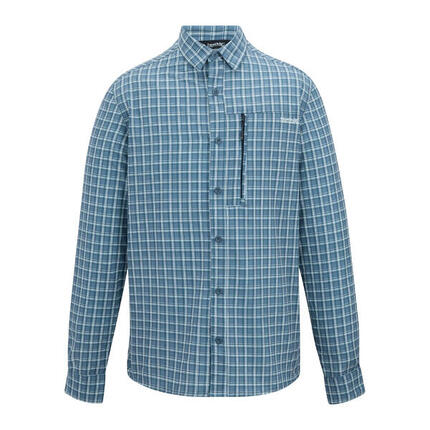 Chemise De Voyage Motif/style À Carreaux Homme (Bleu)