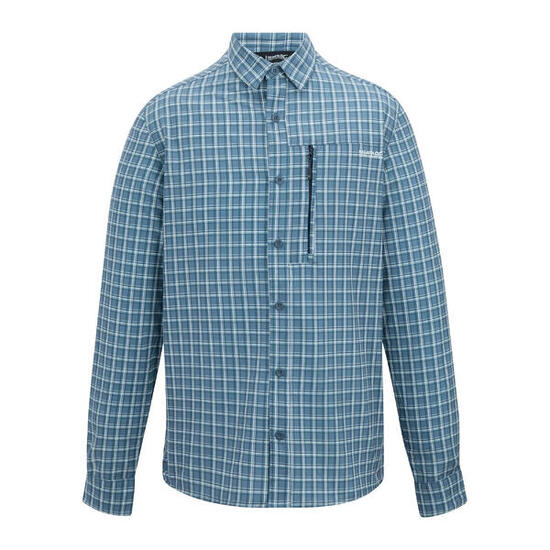 Chemise De Voyage Motif/style À Carreaux Homme (Bleu)