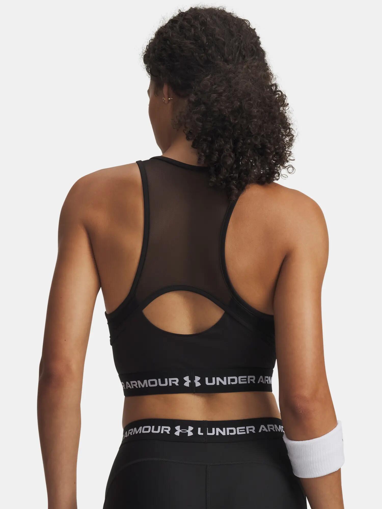 Top treningowy damski Under Armour HeatGear Mesh Tank ultimate black/white 2/3