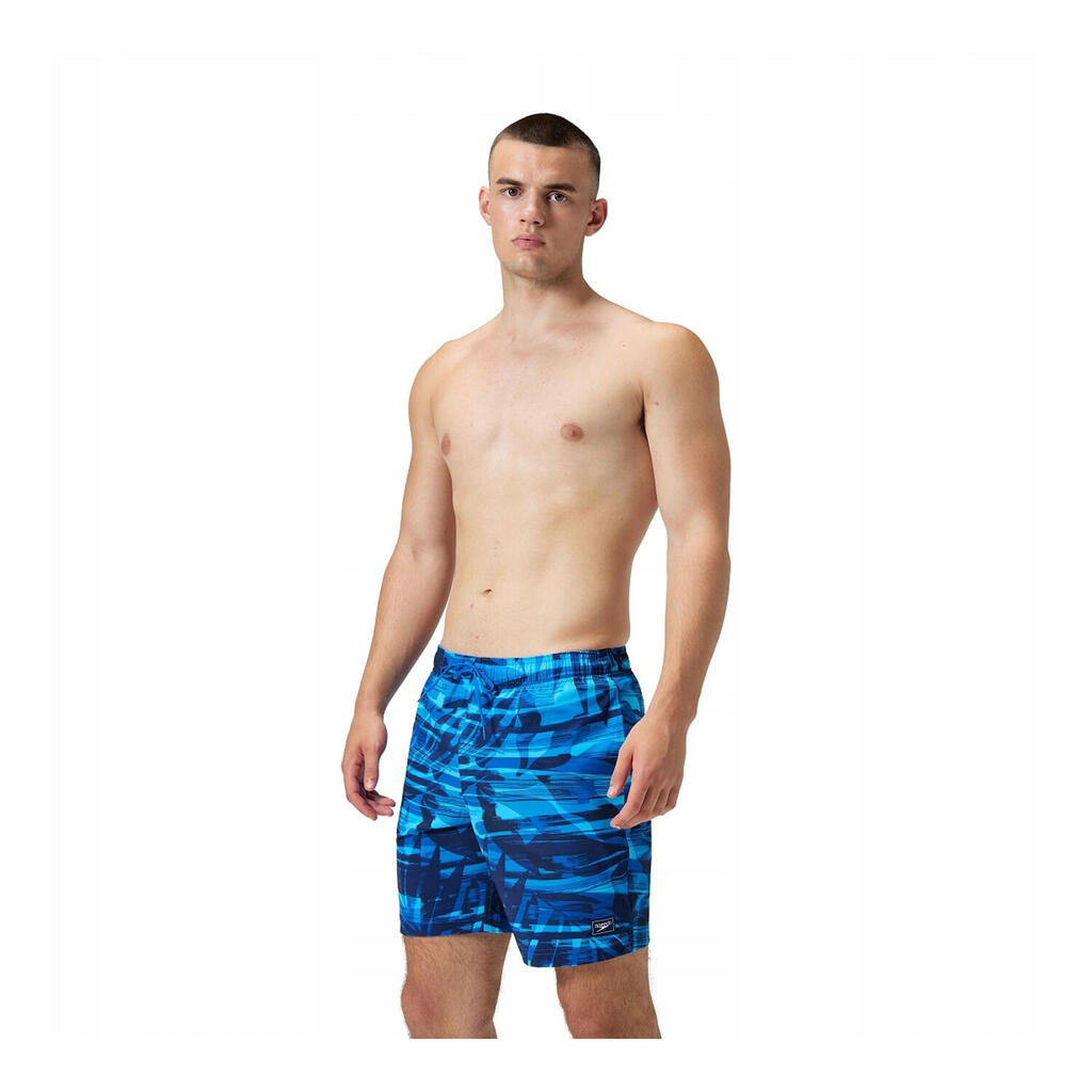 Mens Redondo Edge Printed Swim Shorts (Blue)