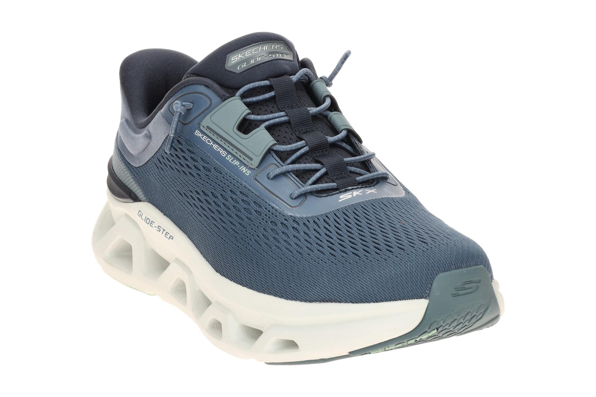 Skechers Glide Step Schuhe blau marineblau Herren Slip-Ins 233026 3/7