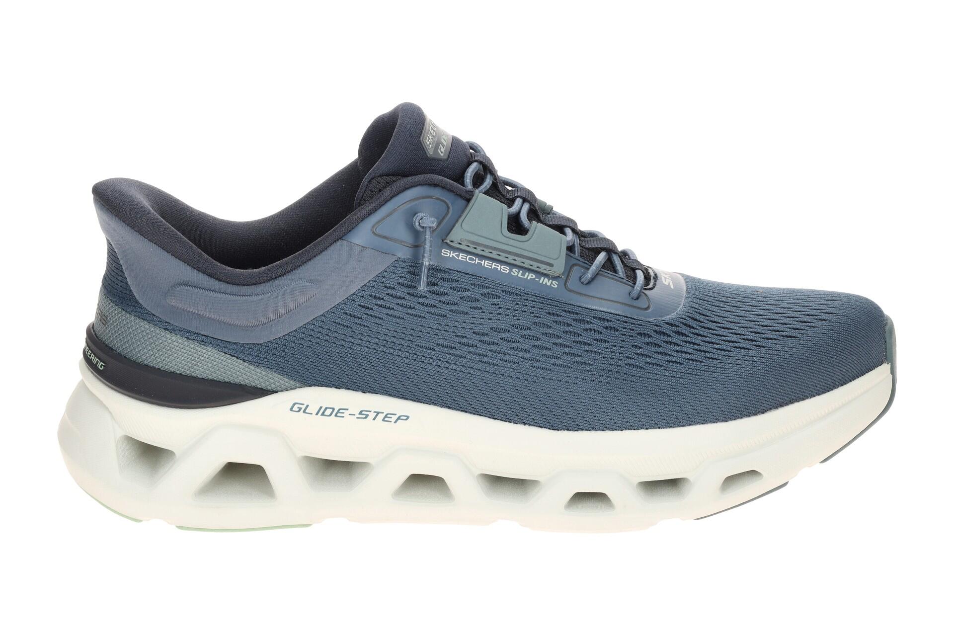 Skechers Glide Step Schuhe blau marineblau Herren Slip-Ins 233026 2/7