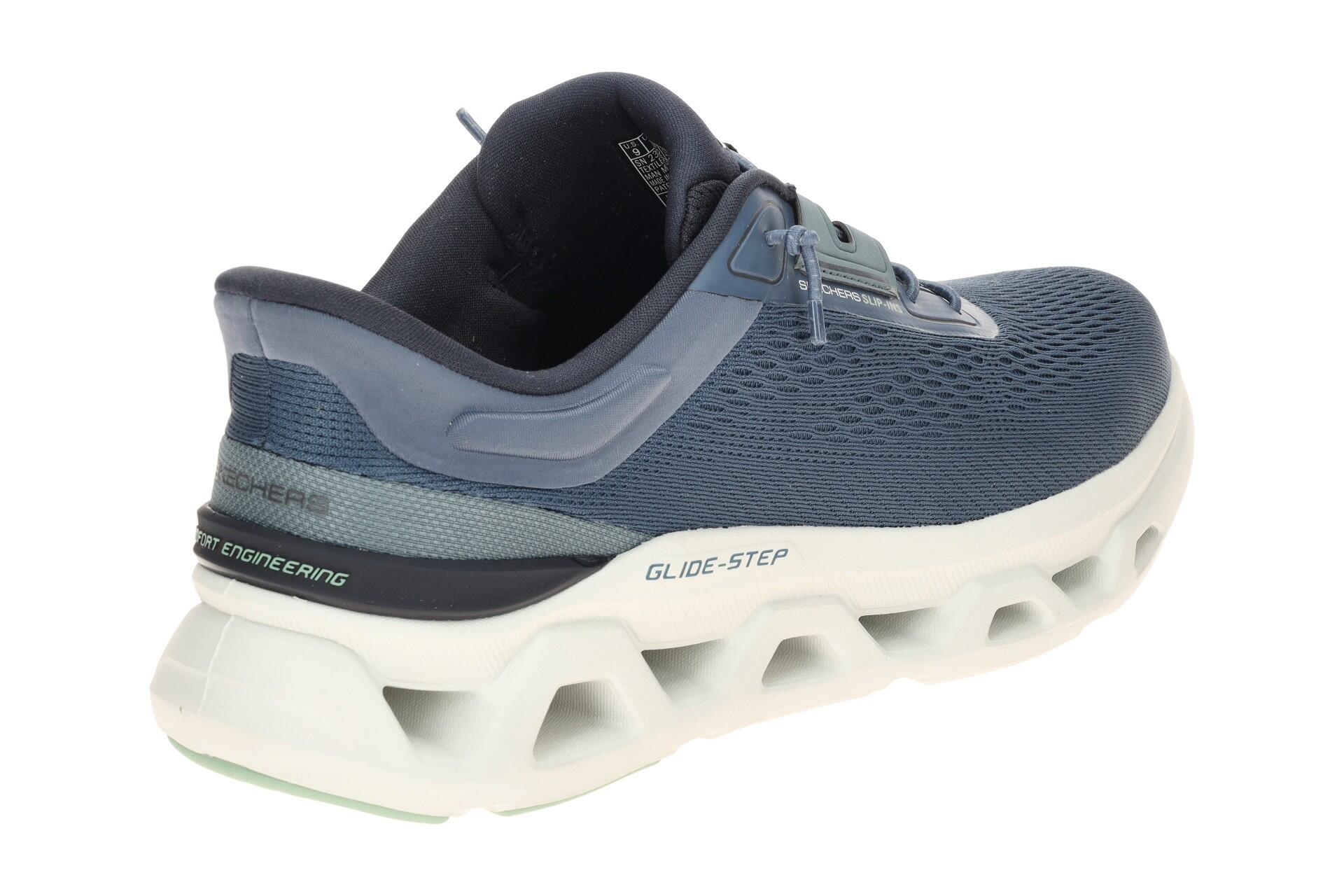 Skechers Glide Step Schuhe blau marineblau Herren Slip-Ins 233026 4/7