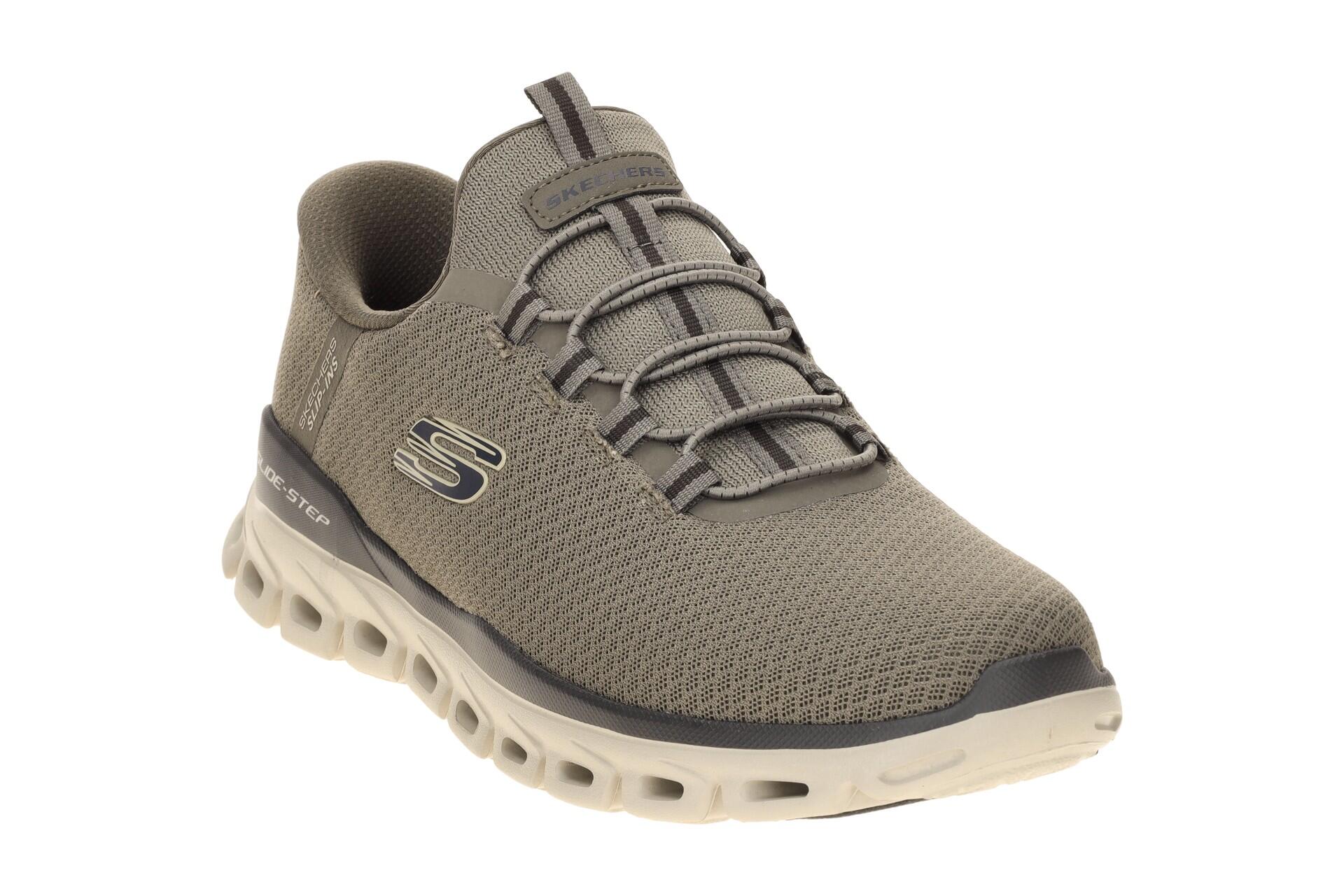 Skechers Glide Step Slipper Taupe Bruin 3/7