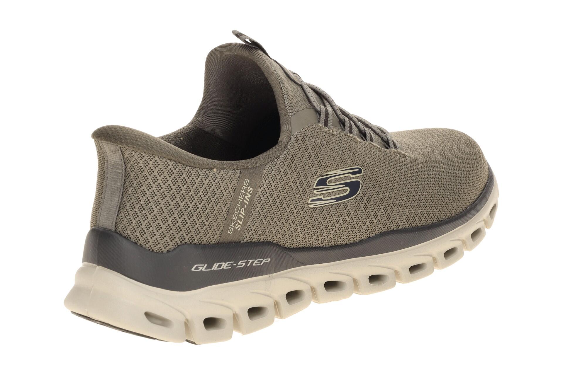 Skechers Glide Step Slipper Taupe Bruin 4/7