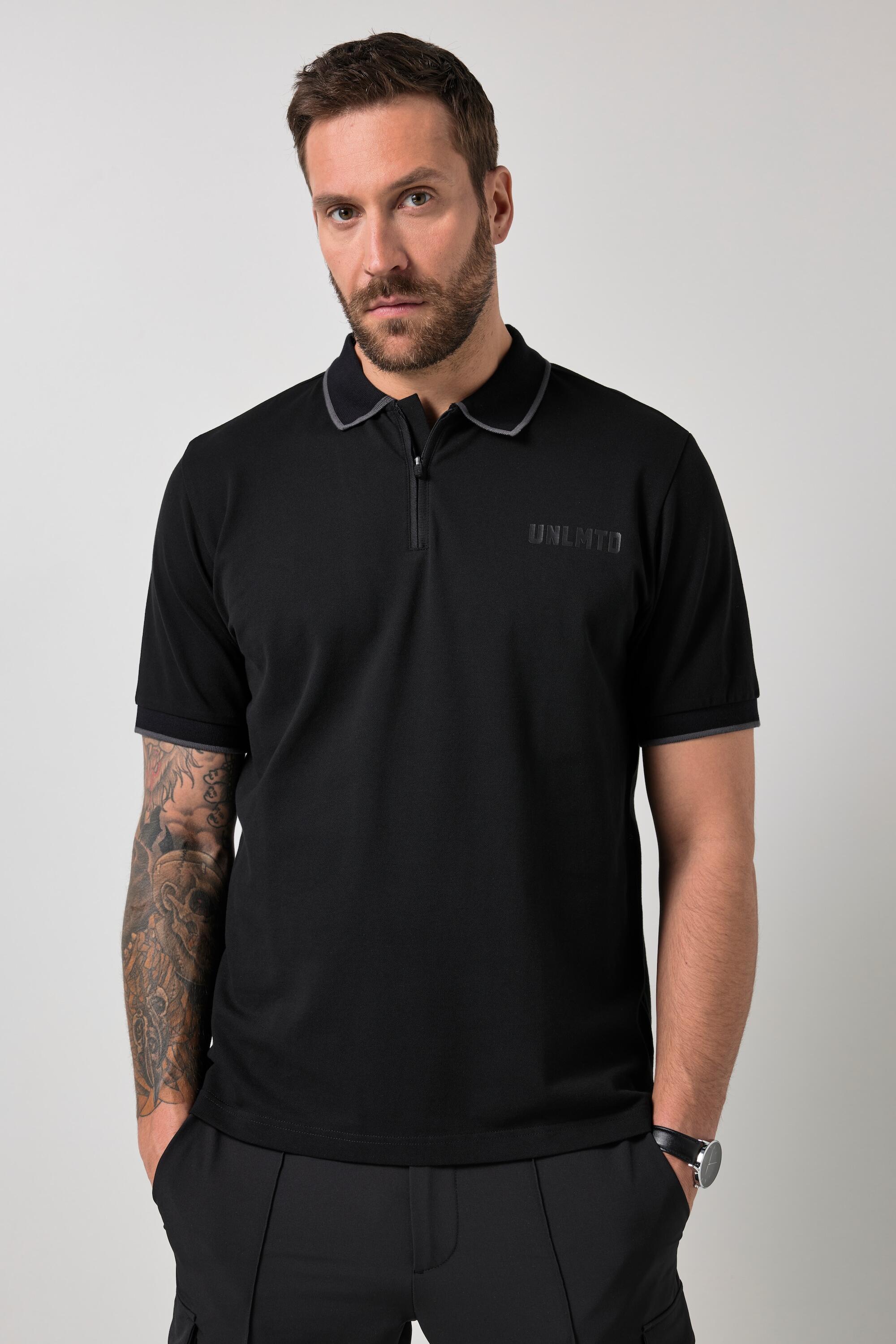 Hommes Polo en piqué technologie FLEXNAMIC® manches courtes et fermeture zippée 1/6