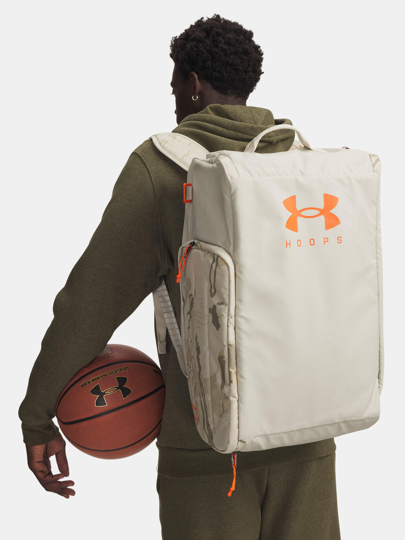 Sac de Sport Under Armour Contain Duo Medium 50L Beige/Orange 5/5
