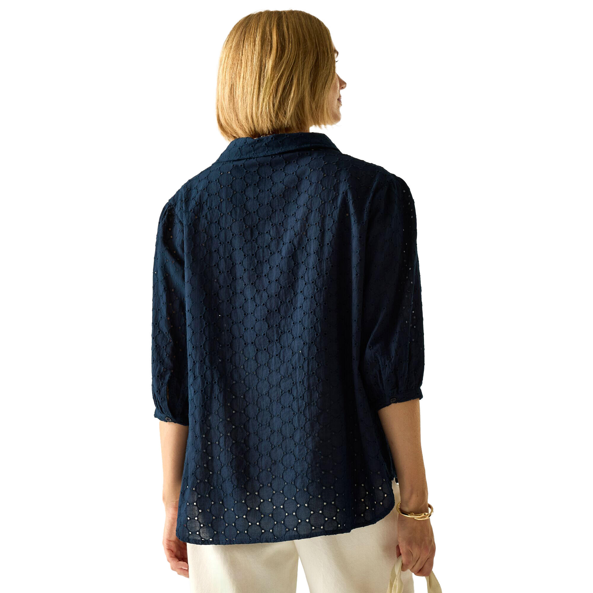 Chemisier Motif/style À Rayures NOFINO Femme (Bleu Ciel) 4/5