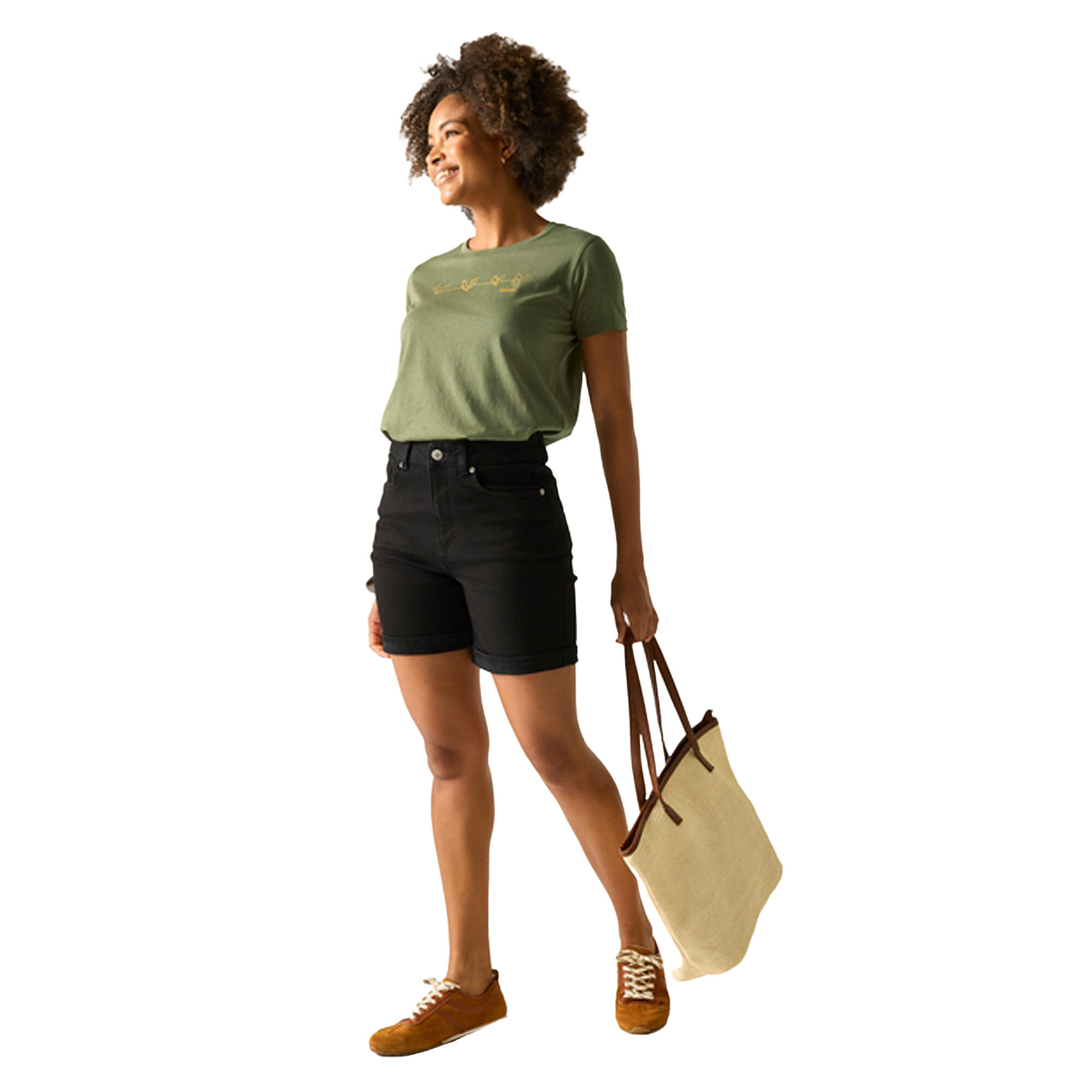 Tshirt Motif/style Cœur FILANDRA Femme (Vert) 4/5