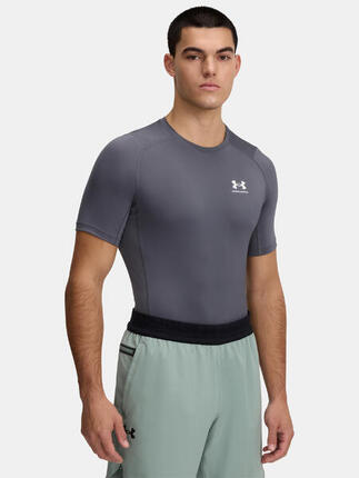 T-shirt d'entraînement homme Under Armour HG Armour Comp castlerock/blanc