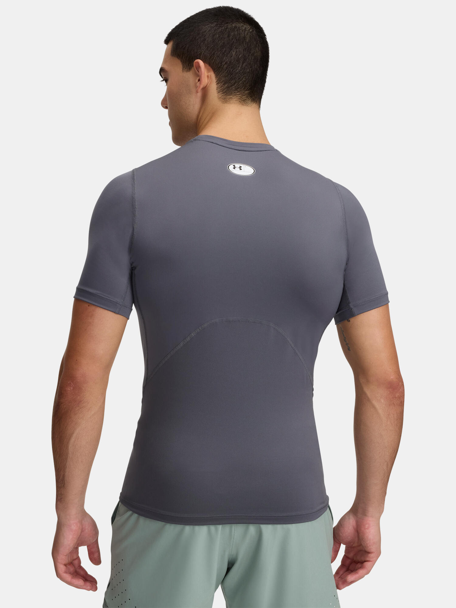 Maglietta da allenamento uomo Under Armour HG Armour Comp castlerock/white 2/3
